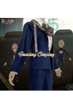 Identity V Prisoner Luca Balsa Auditorium Blue Suit Cosplay Costume